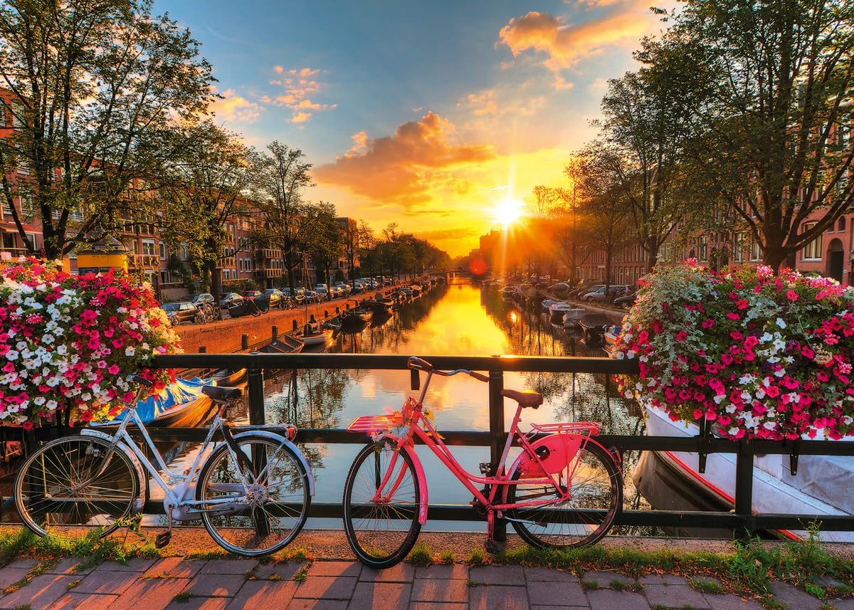 Ravensburger Bicycles in Amsterdam 1000 Piece Jigsaw Puzzle for Adults - 12000662 - Handcrafted Tooling, Made in Germany, Every Piece Fits Together Perfectly
