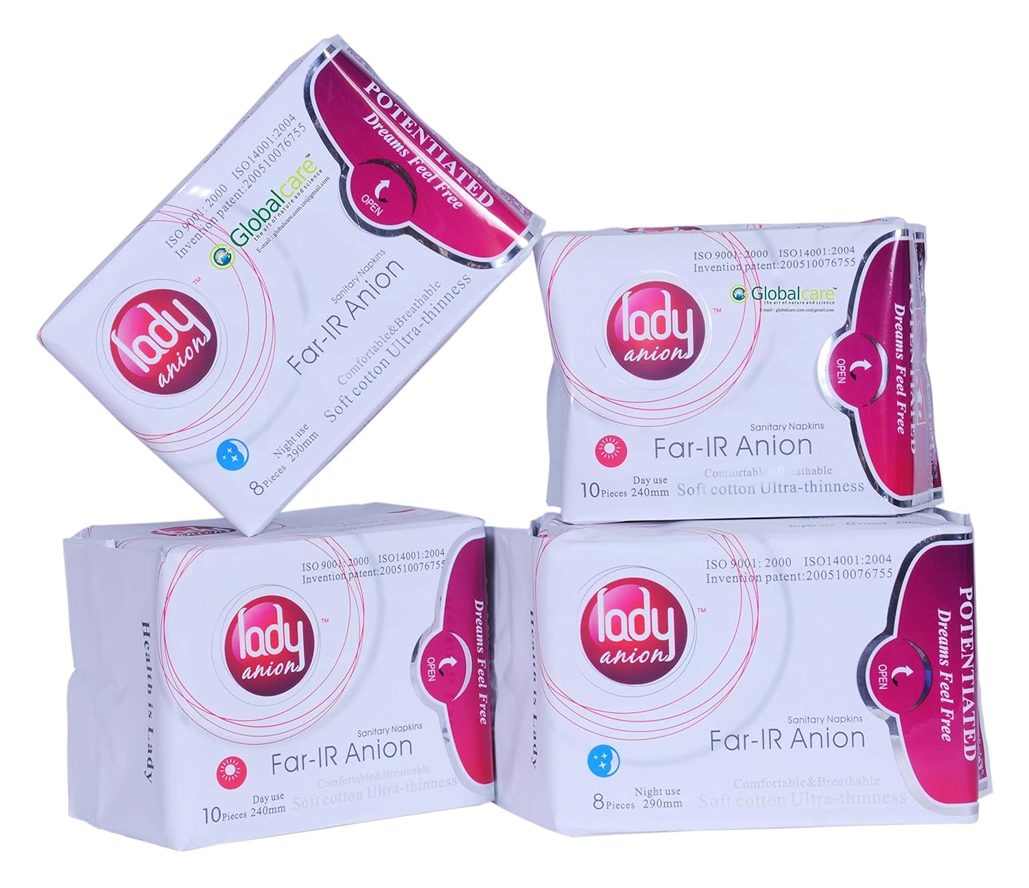 Buy Lady Anion Nonwoven Cloth Sanitary Napkins for Day and Night Use