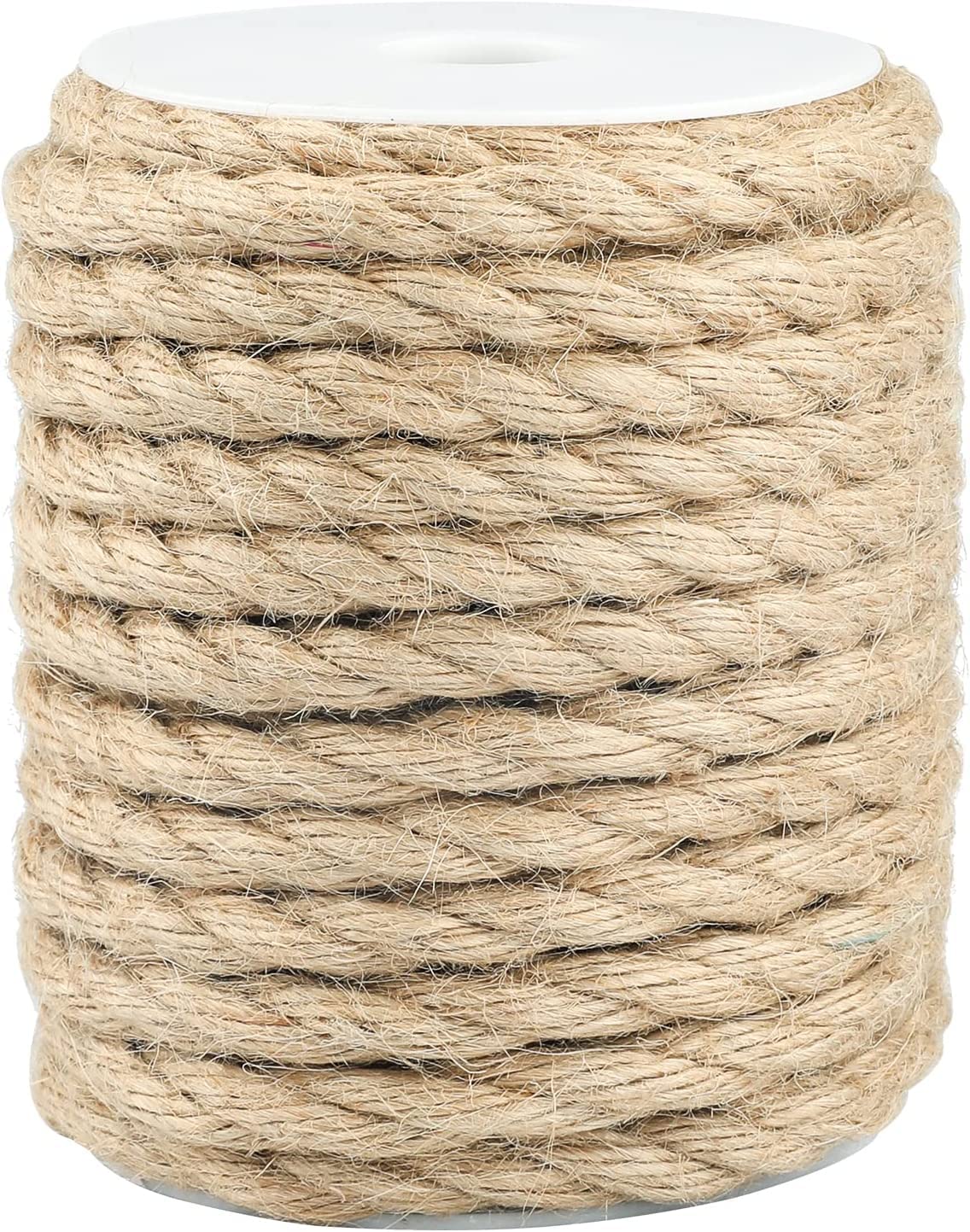 10M Jute Rope, 10mm Natural Jute Twine Rustic Cord,Hemp String for DIY Box Packing Wedding Decoration, Bundling Wrapping Floristry Arts Crafts