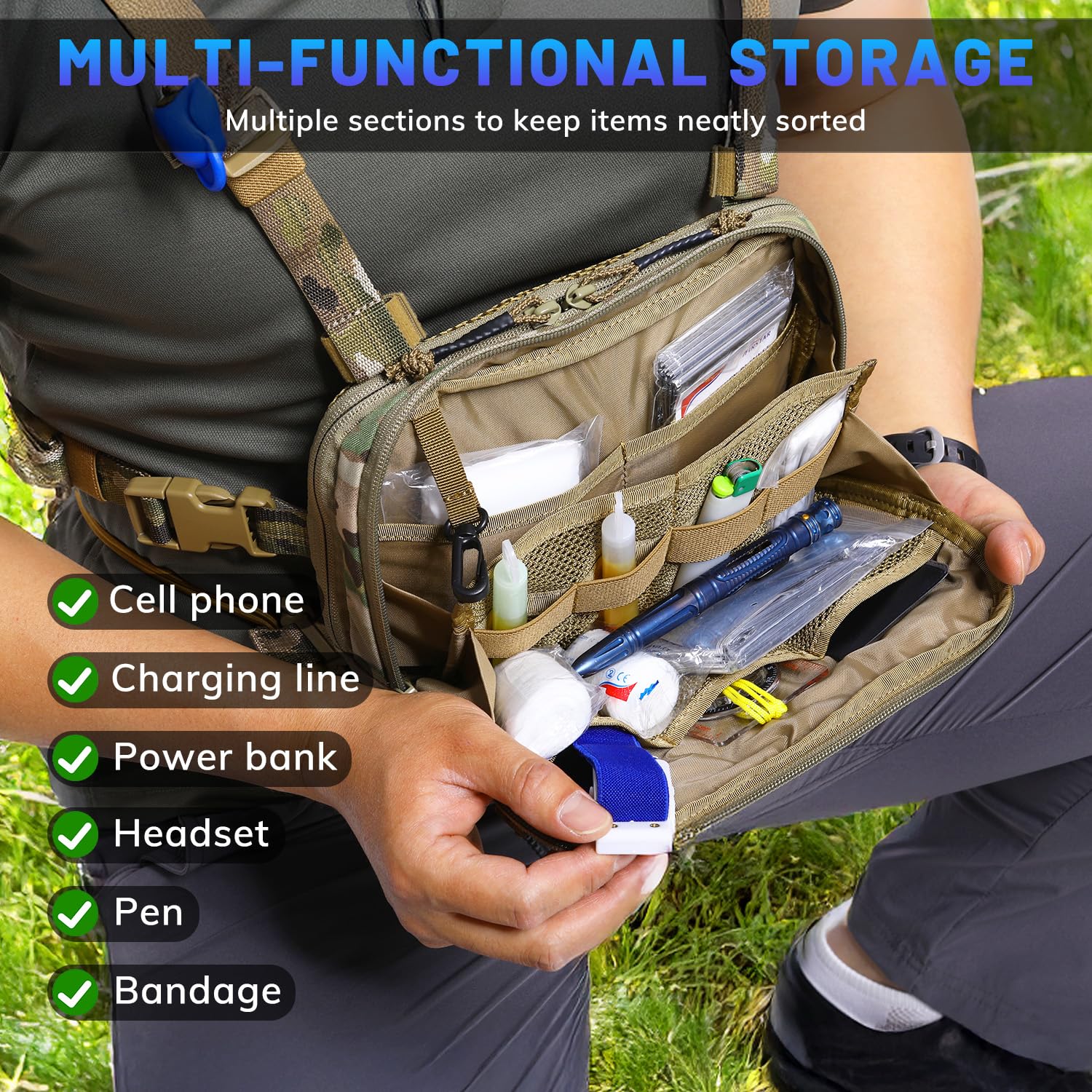VOTAGOO Gilet d'hydratation léger pour la course à pied avec poche à eau de 2 l, sac à dos pour la randonnée, le cyclisme, la chasse, l'escalade, pour homme et femme