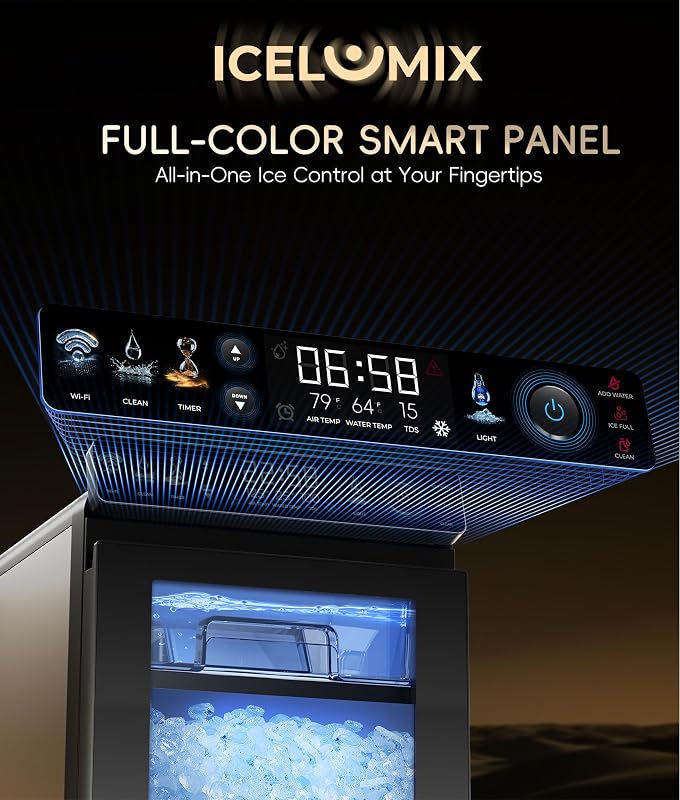 ecozy Nugget Ice Maker Countertop, 44 lbs/24H Ice Machine with APP Control image 2