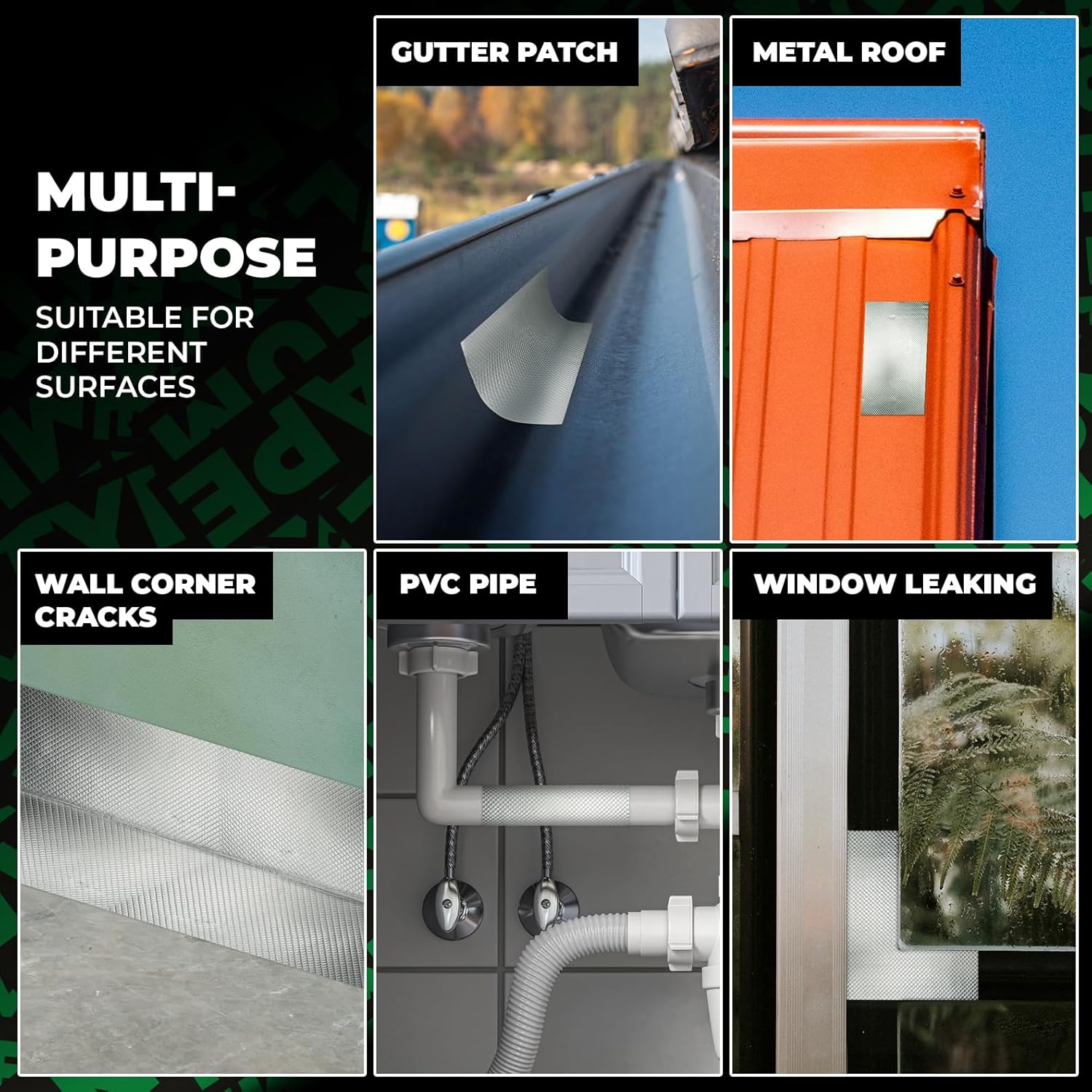 VViViD Aluminum Butyl Tape (12” x 17ft), Maximum Protection, Durable Waterproof Heavy Duty for RV Repairs, Windows, Water Pipes, Gutters, Patching Leaks