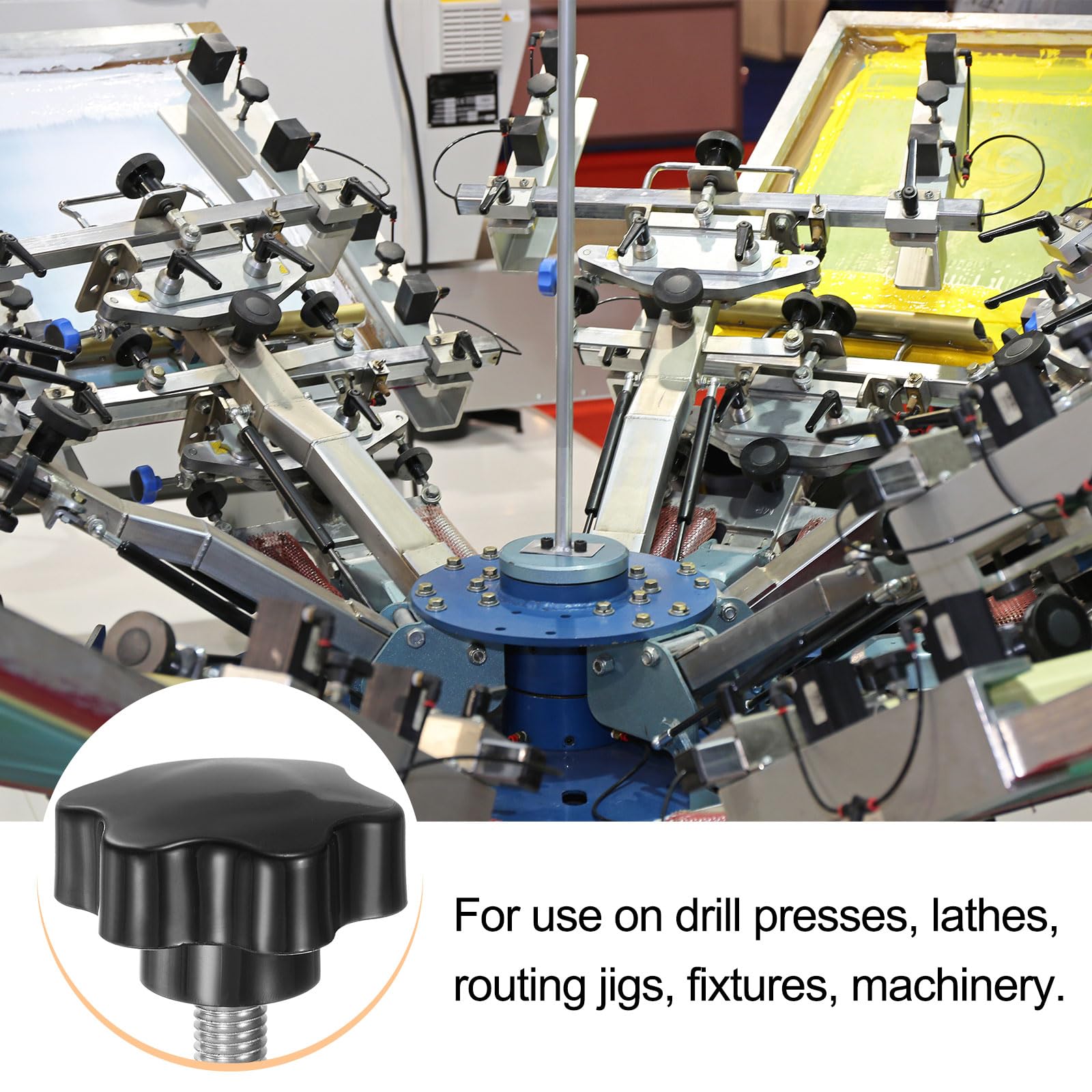 QUARKZMAN Rändelschrauben Set M10 X 55mm - 4 Stück Sterngriffmuttern Verzinkt