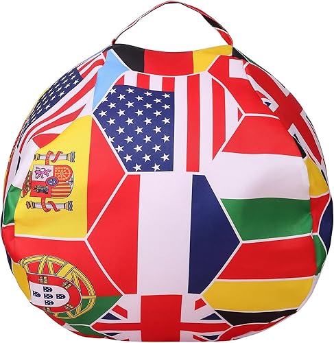 Colorful House Puf de almacenamiento de animales de peluche para niños y adultos, funda ligera para organizar mantas y ropa (26 pulgadas, béisbol)