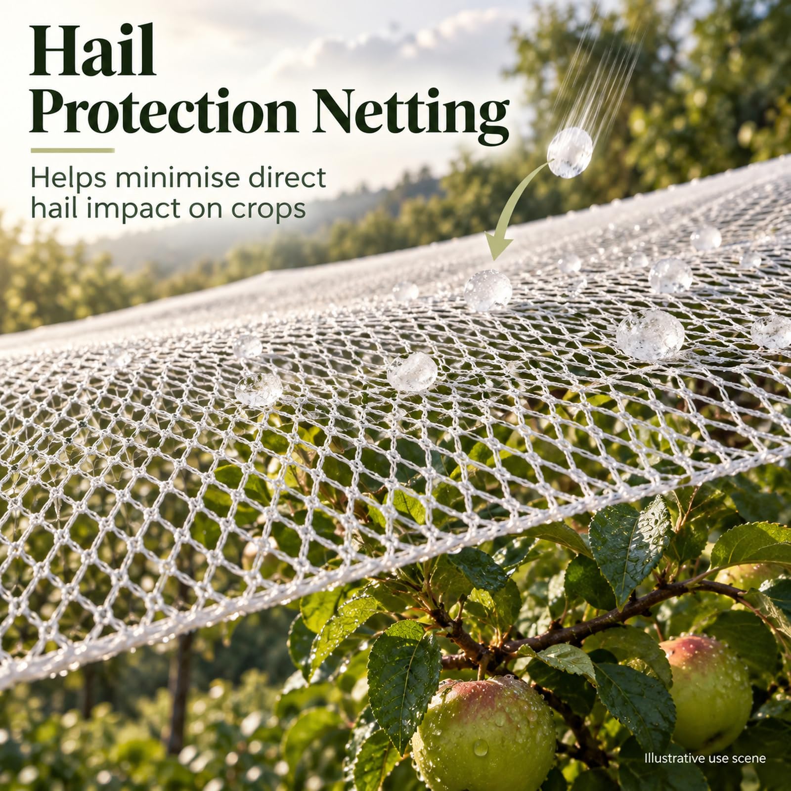 Malla Antigranizo,Malla Antigranizo para Huerto y Jardín