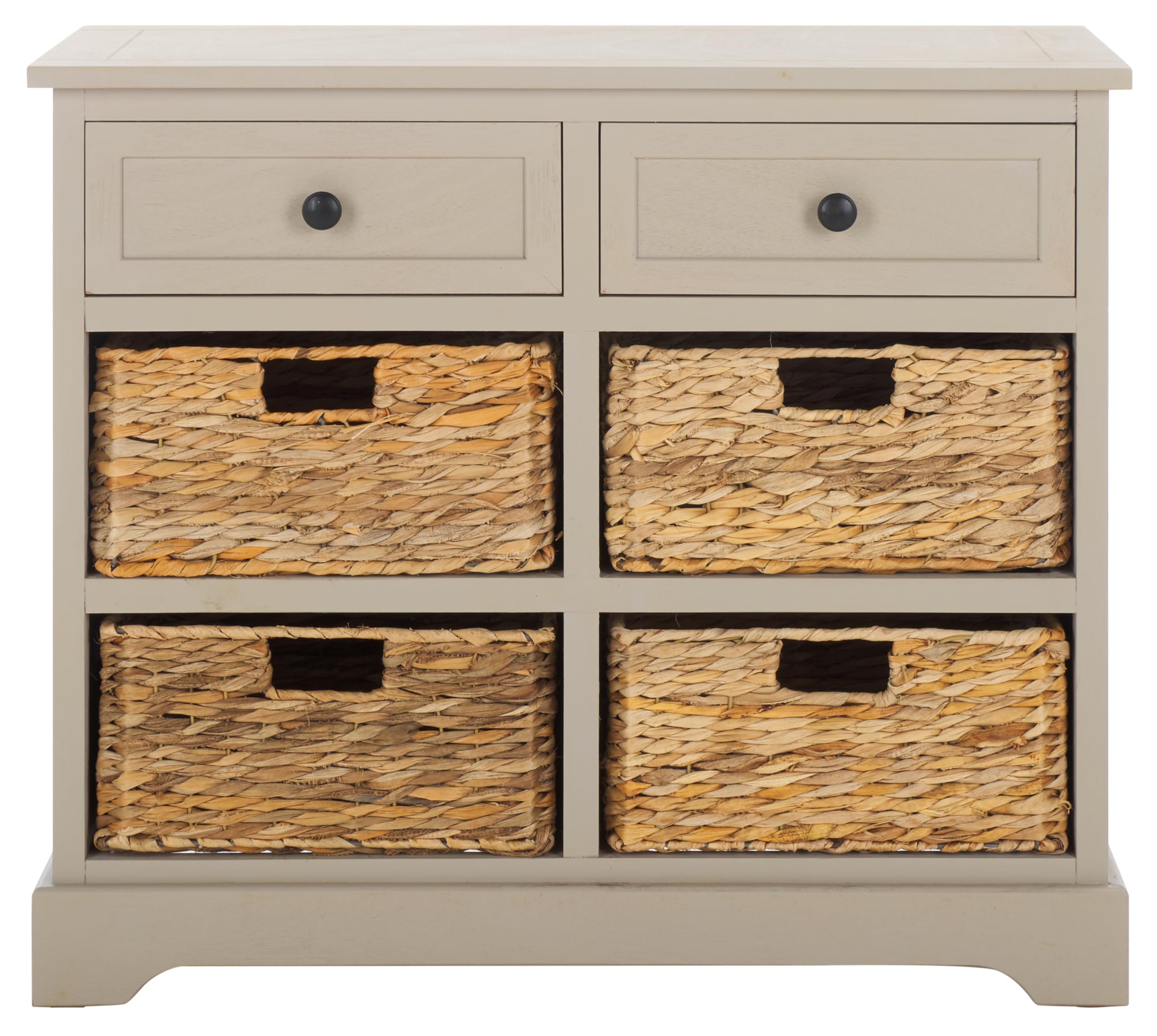 Home Collection Herman Vintage Grey 6-Drawer Wicker Basket Storage Unit, Fully Assembled (AMH5702A)