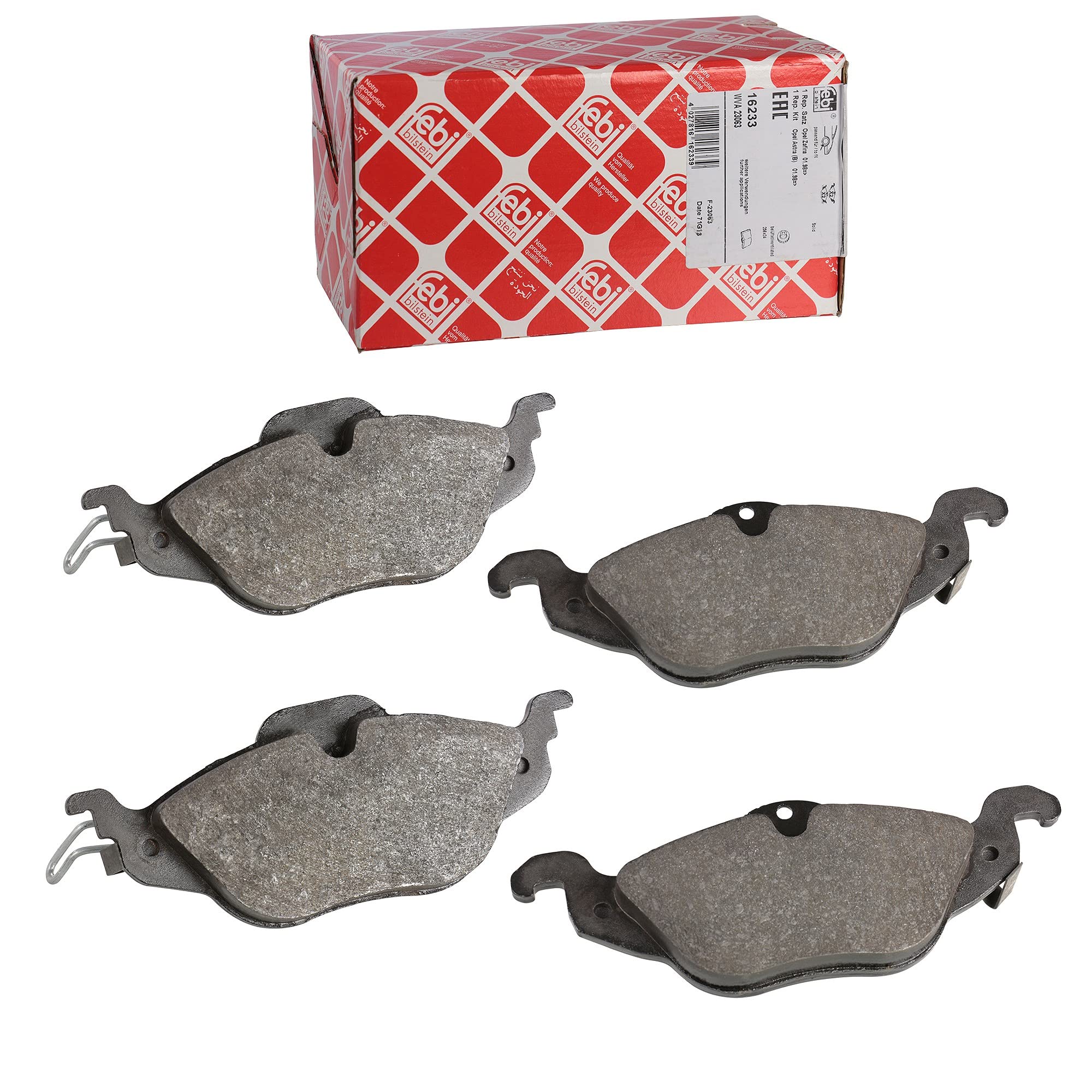 Front FEBI BILSTEIN 16233 Brake Pad Set, disc brake for OPEL,VAUXHALL