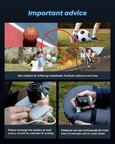 Miniatura 7 de FLEXTAILGEAR Bomba de aire portátil MP2 Pro, bomba de aire eléctrica con batería recargable, inflador ultraligero con luz LED para flotadores de