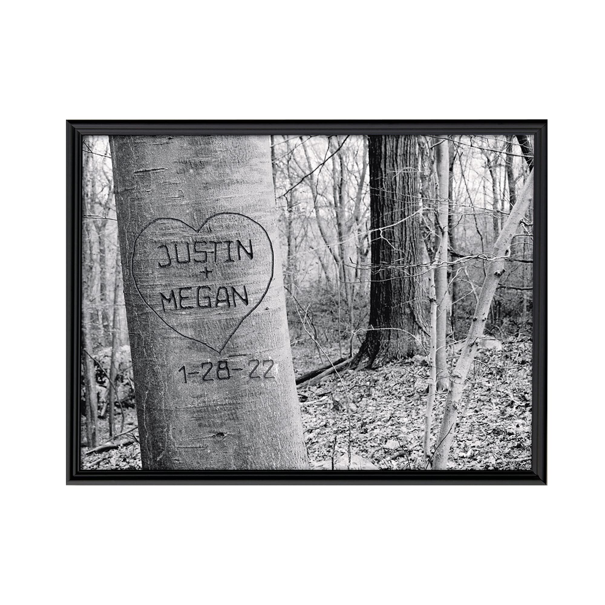 ( similar)Let's Make Memories Personalized 6x5 Framed Carved Heart Art Canvas - For Couples - Love