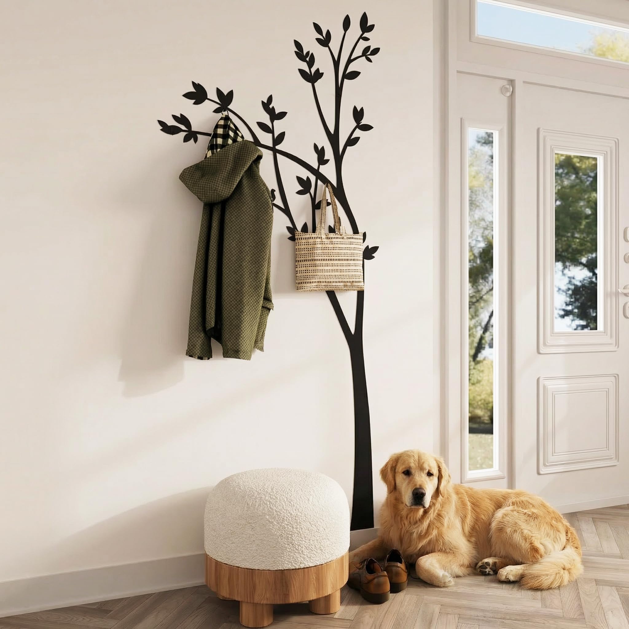 Appendiabiti da Parete Design Albero Moderno Nero - 85 x 190 cm | Design Albero Moderno, Per Ingresso, Corridoio, Camera, 85 x 190 cm