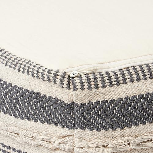 Miniatura 43 de REDEARTH · Puf otomano sin rellenos, con textura, cubo de almacenamiento, puf, reposapiés para sala de estar, dormitorio, guardería, habitación de