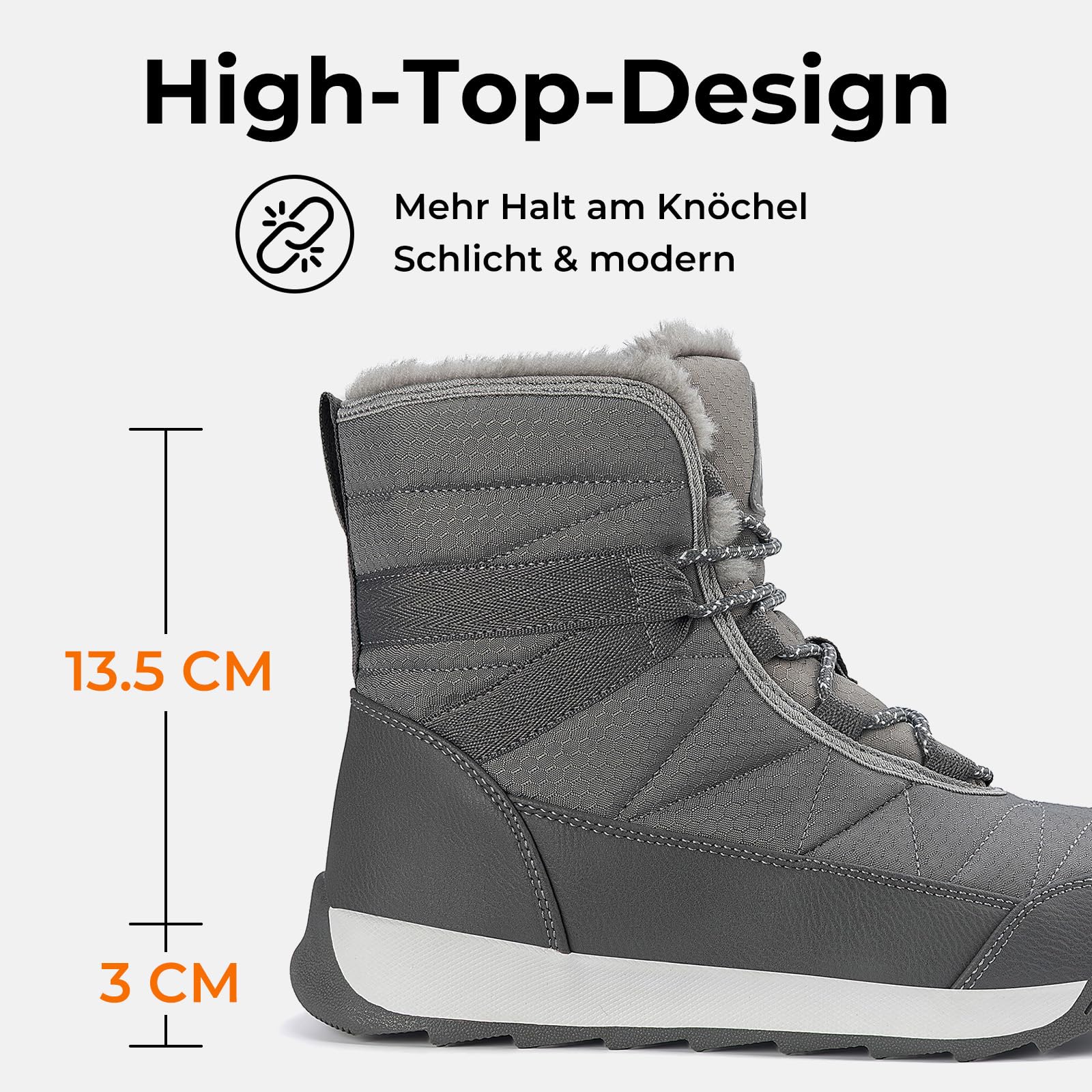 Mishansha Stivali Donna Invernali Scarpe Neve Stivaletti Pelliccia Fodera Caldo Antiscivolo Stivali da Neve Taglie 36-42