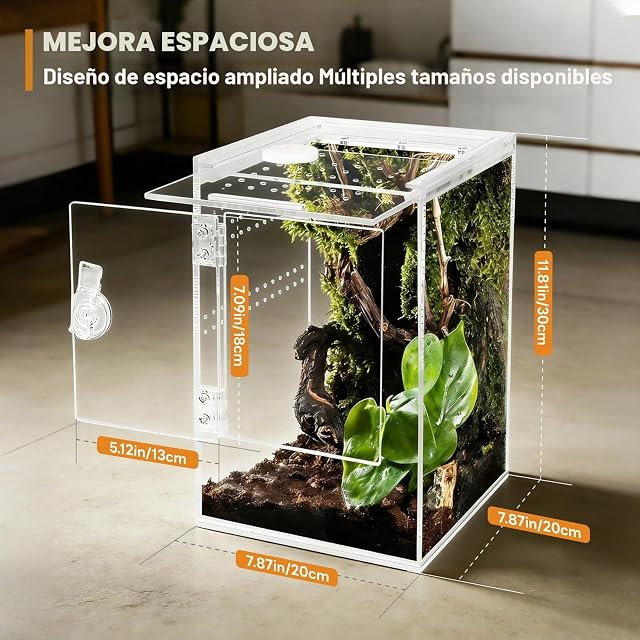 Foto 2 de 7 de Terrario, 360° Terrario Reptiles Transparente,Terrario Insectos Acrílico