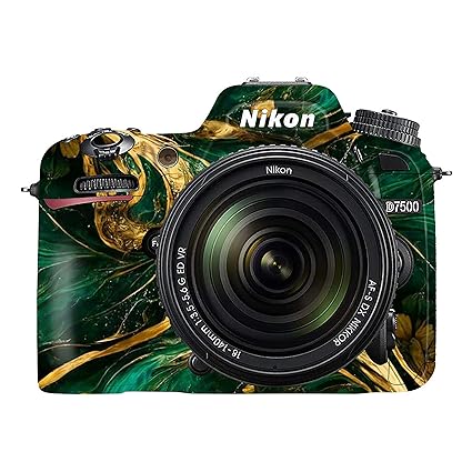 WRAPTURE. Premium DSLR Camera Scratchproof Protective Skin for Nikon D7500 - No Residue Removal, Bubble Free, Scratch Resistant, Stretchable, HD Quality Printed - HDCS-Nikon-D7500 (Design 13)