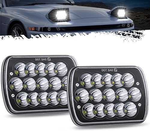 Vista 8 de Partsam Paquetes de faros para jeeps Blanco