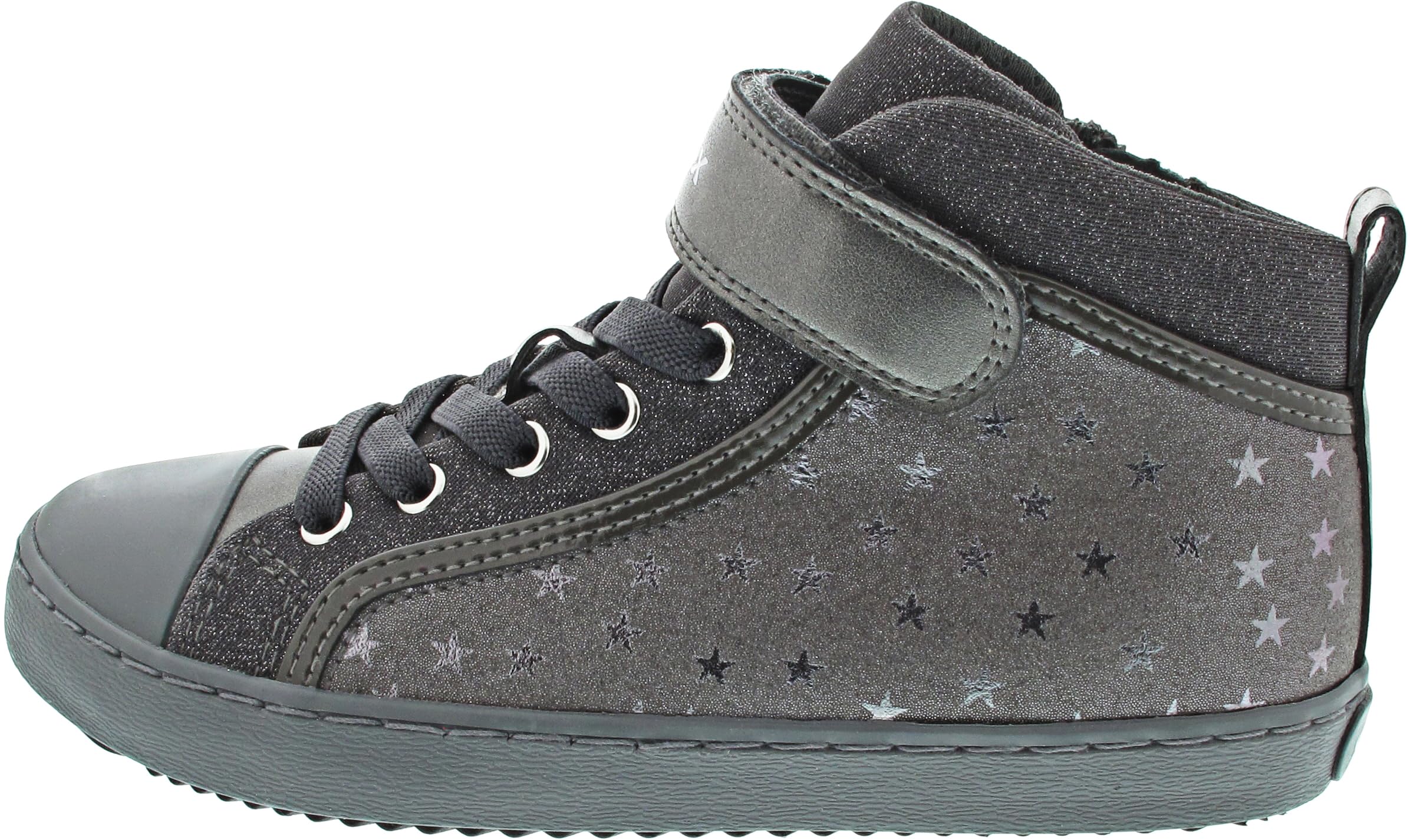 Geox Girls J Kalispera Sneakers, Grey, 11 UK