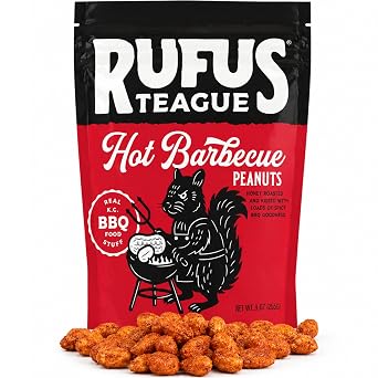 Rufus Teague Blazin Hot BBQ Honey Roasted Peanuts, Spicy, Resealable, 9 oz