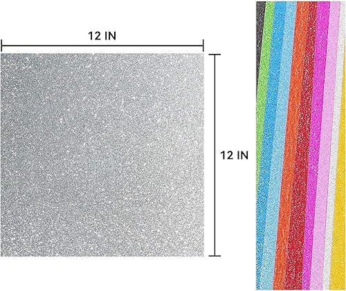 Miniatura 9 de Cartulina verde con purpurina de 12 x 12 pulgadas, papel para Cricut, tarjeta gruesa para hacer tarjetas, álbumes de recortes, manualidades (30