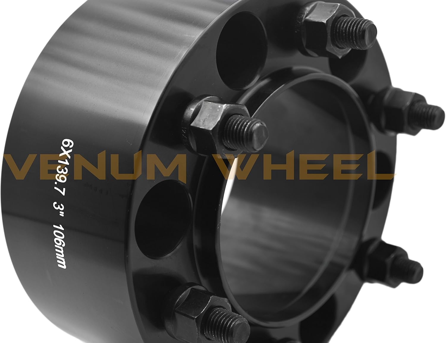 2 Pc 3" (106mm) Thick Black Hub Centric Wheel Spacers Adapters | Works with Tacoma Tundra 4 Runner FJ Cruiser