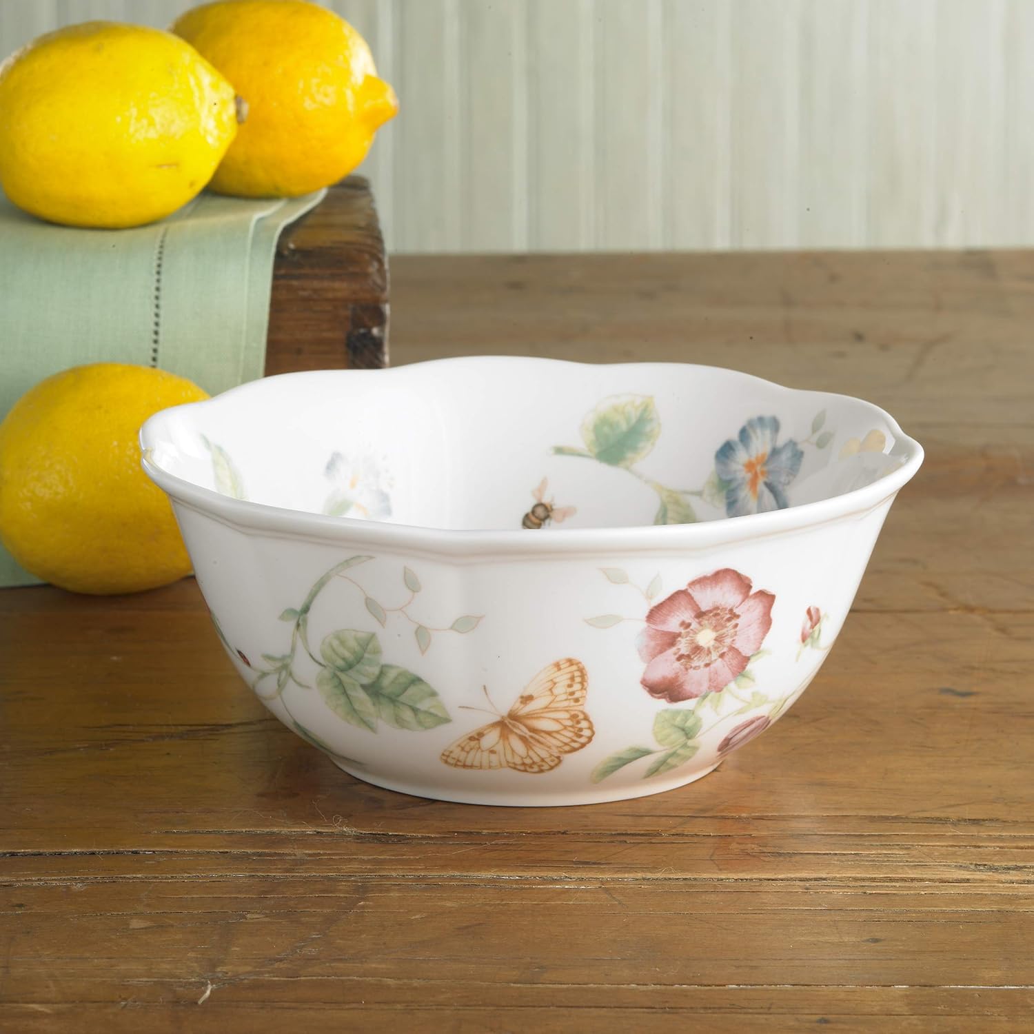 Lenox 788576 Butterfly Meadow Large All-Purpose Bowl , Yellow