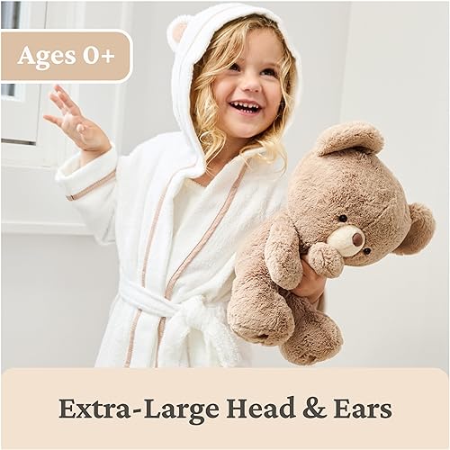 Miniatura 3 de GUND Kai - Peluche de oso de peluche, animal de peluche prémium para edades de 1 año en adelante, color gris pardo, 12 pulgadas