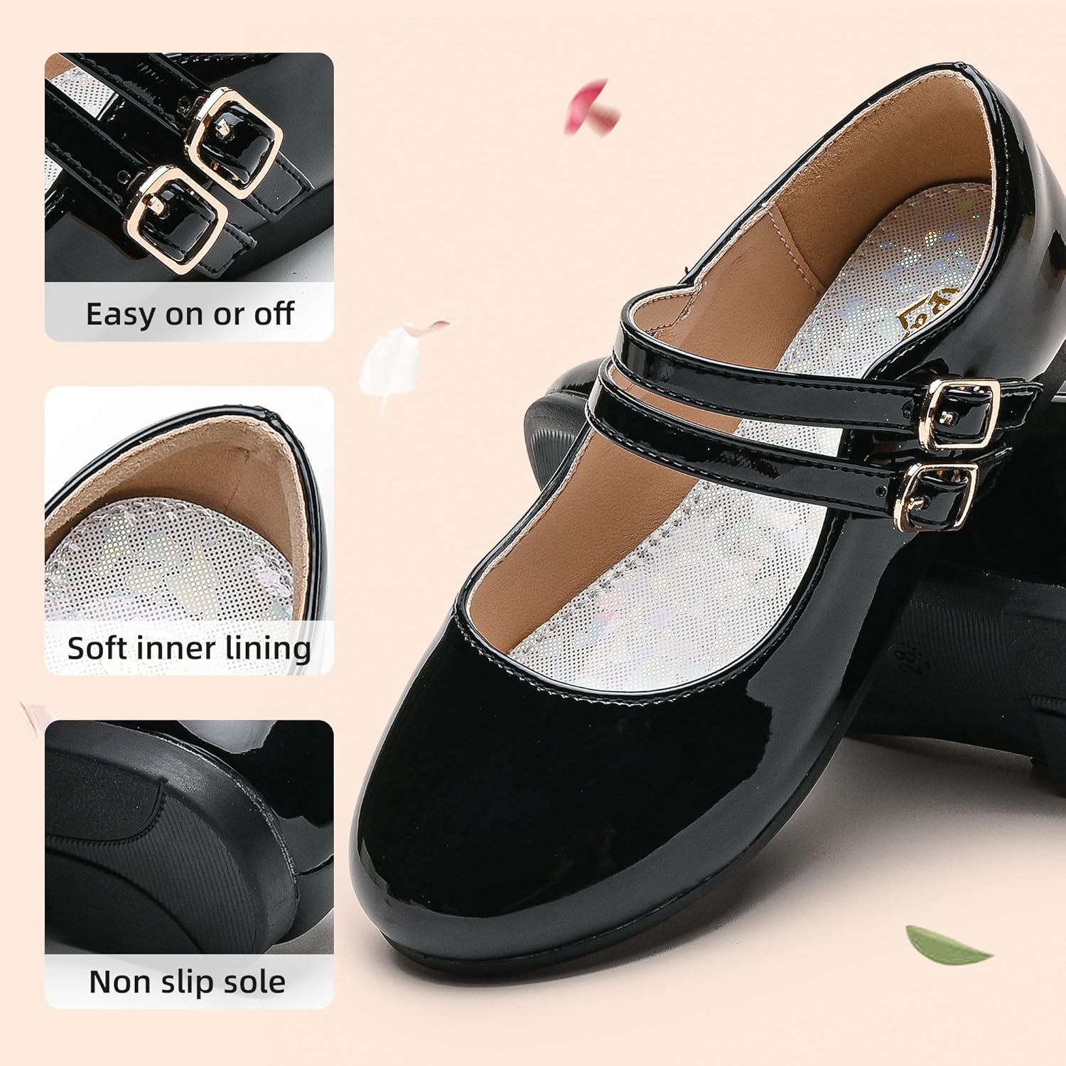 ガールズ ドレスシューズ プリンセス ウェディング ガールズ フラット 幼児 女の子 シューズ 小さな大きな子供向け