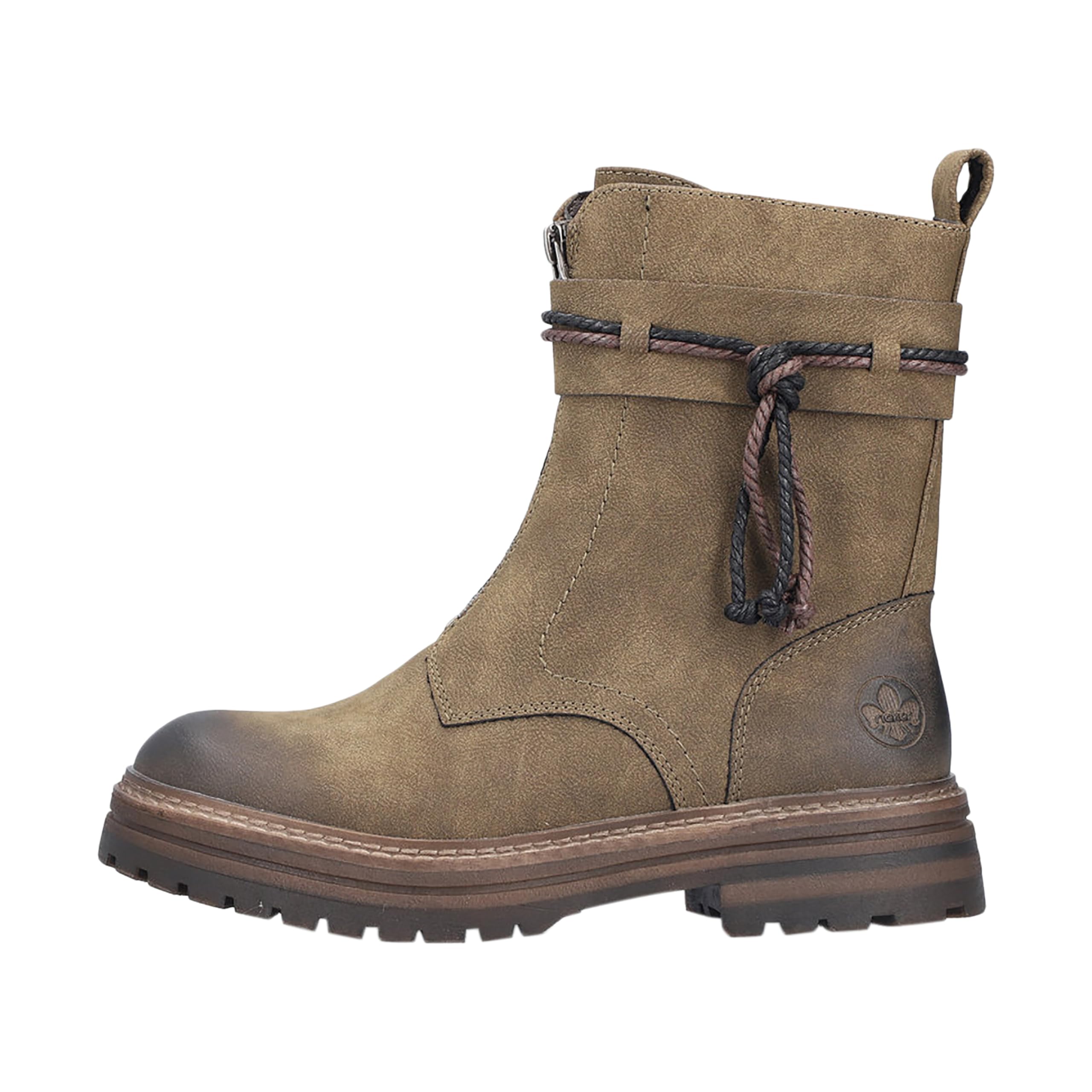 Rieker Women's 93068 Biker Boots, Green, 40 EU, Green, 6.5 UK