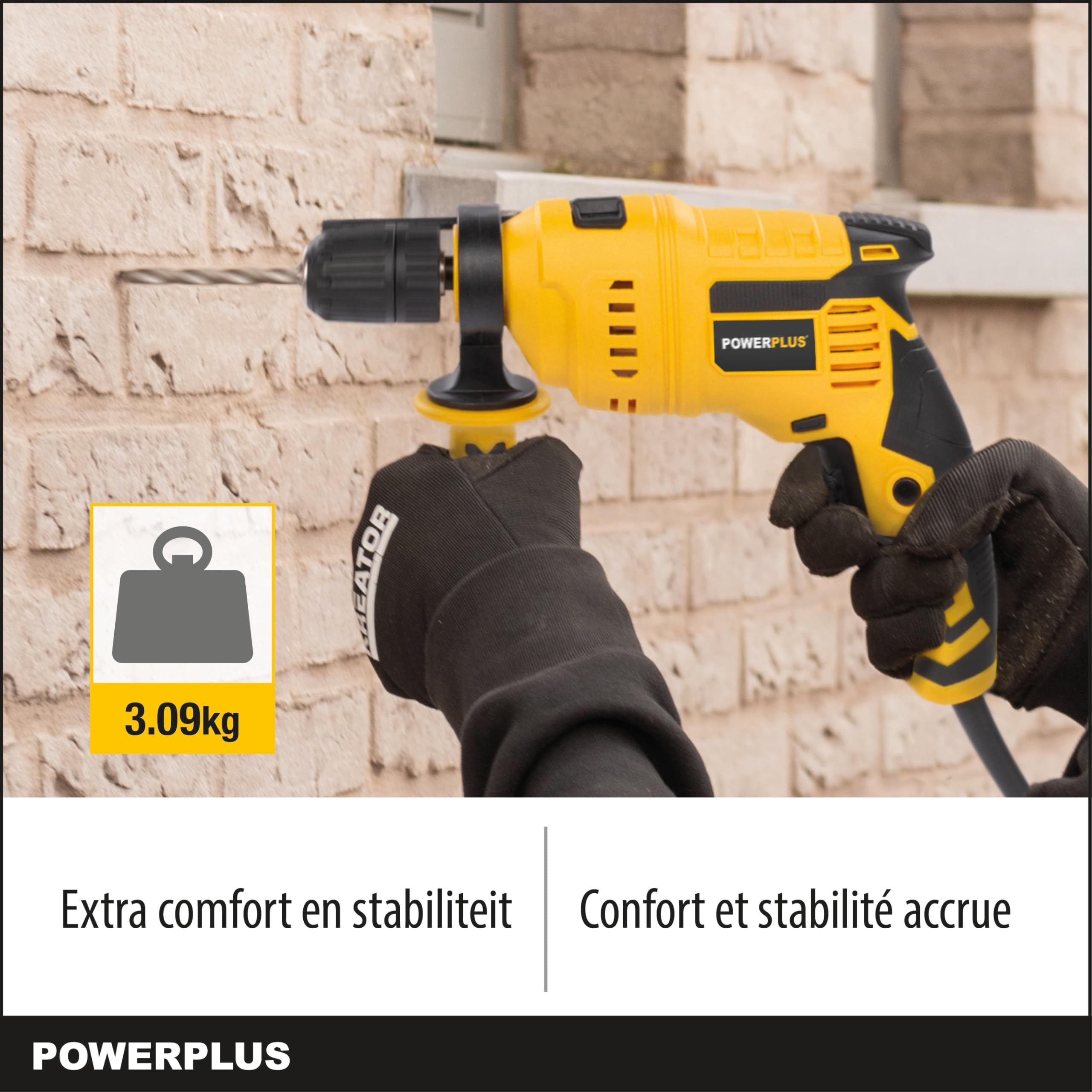 Powerplus POWX0265-2 w 1: wiercenie (udarowe), moc wiercenia 800 W, przełącznik lewo-prawy, do śrub – 78 acc.