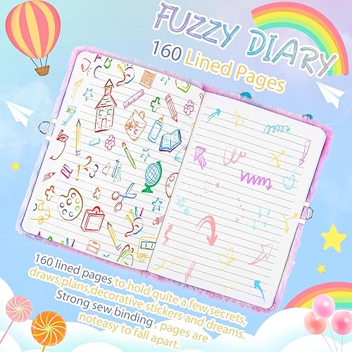 Miniatura 7 de Diario de gato con candado para niñas, regalos de Halloween, diario secreto para niñas de 8 a 12 años, diario para niñas de 8 a 12 años, juego de