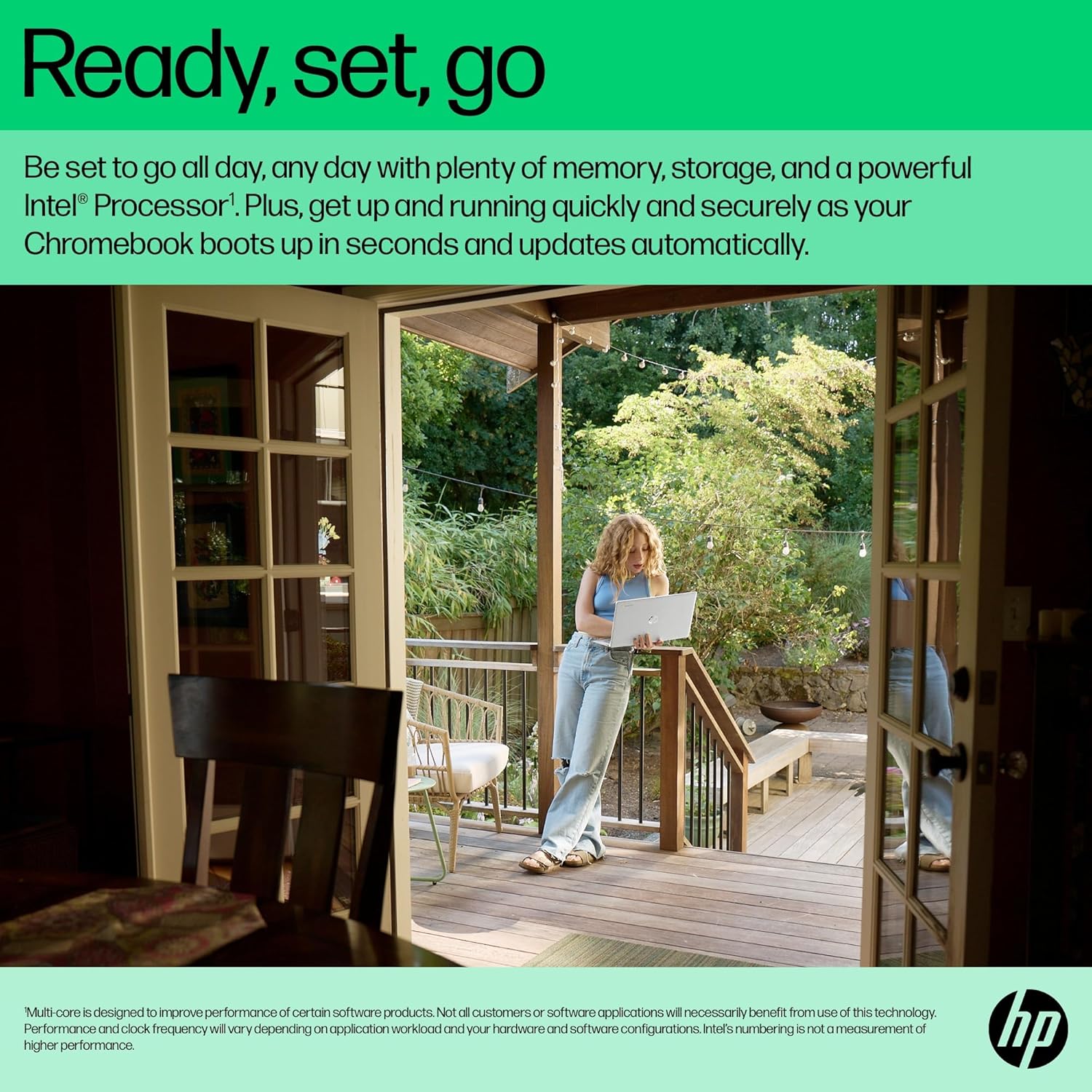 HP Chromebook 15.6" | Intel N100 Processor | 4 GB RAM | 128 GB Flash Storage | Intel UHD Graphics | HD Display | Up to 11.5 Hours Battery | Chrome OS | Dual Speakers | Mineral Silver | 15a-nb0005sa — image 12