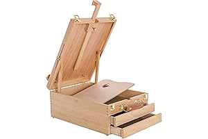 Grand Cayman Premium Beechwood Extra Large Adjustable 2 Drawer Sketchbox Easel Table...