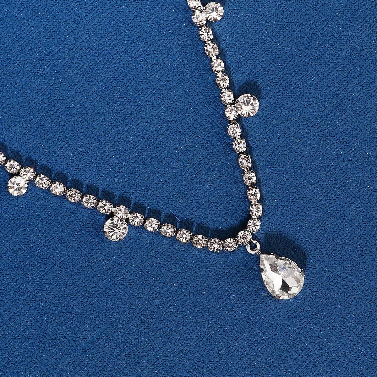 Missgrace Bridal Women Simple Silver Shining Rhinestone Waterdrop Head Chain Headband Headpiece Boho Tassel Forehead Wedding Prom Praty Halloween Hair Chain Accessories for Women - Image 5