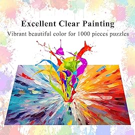 HUADADA Jigsaw Puzzles for Adults 1000 Pieces, Paint Letter on Back Interlock Perfectly No Dust, Home Decors Family Challenge Toys for Men Women Elders Seniors (27.5x19.6), 1:1 Poster