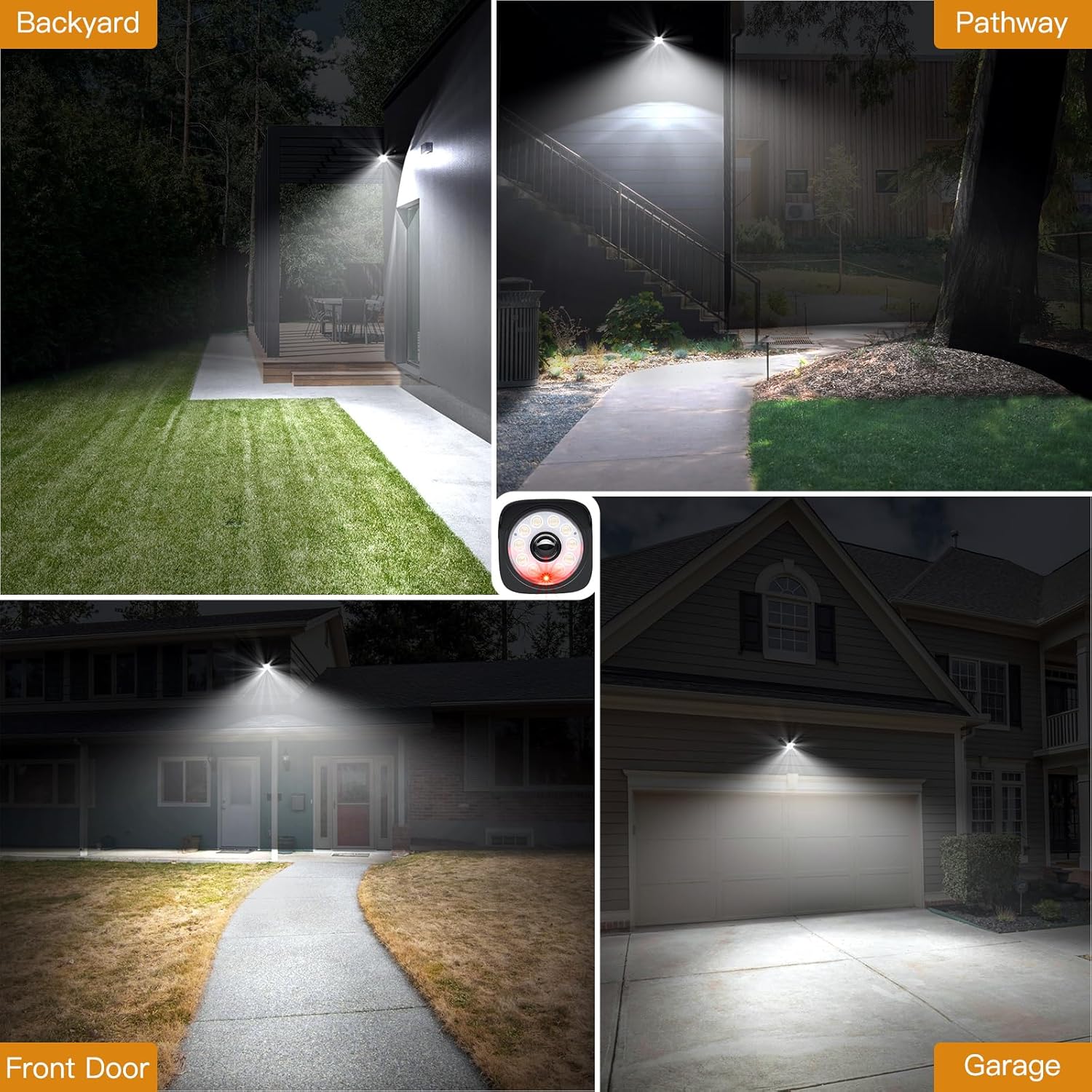 Lixada Solar Motion Sensor Lights Outdoor, IP67 Waterproof Solar Spot Lights Outdoor Wall Mount, LED Motion Security Solar Flood Lights with 3 Modes for Porch Garage Yard Garden Driveway, 2 Pack