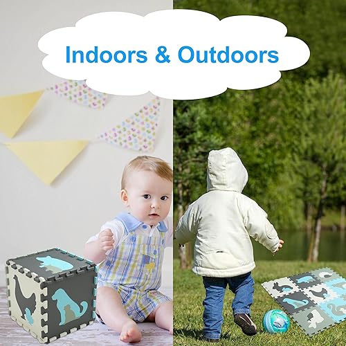 Miniatura 5 de PLAY 10 Tapete de juego de espuma para bebé, tapete de rompecabezas, baldosas de espuma, tapete de juego para bebé, tapete de rompecabezas de piso