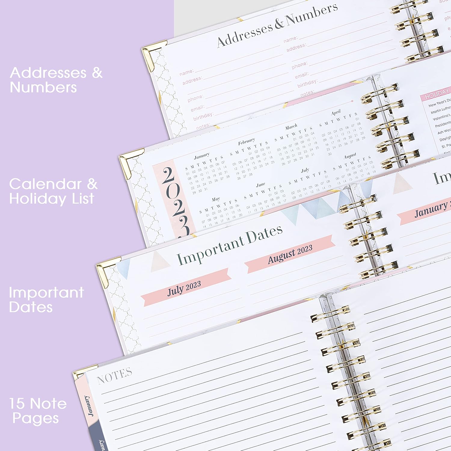 2023-2024 Planner - Weekly & Monthly Planner 2023-2024 with Tabs and Thick Paper, Jul 2023 - Jun 2024, Back Pocket with 15 Notes Pages + Gift Box - 8" x 10"