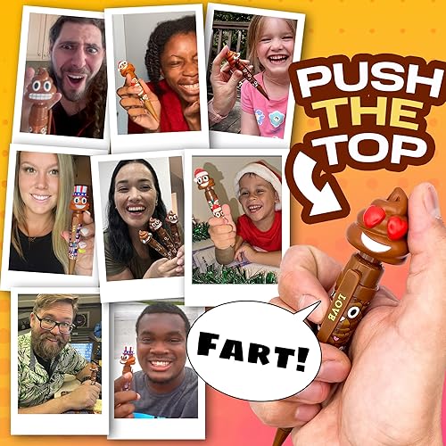 Miniatura 19 de Lapicera sonora de Emoji caca – hace 5 sonidos divertidos de gases – El amigo con gases más divertido que nunca – gracioso para fiestas de niños