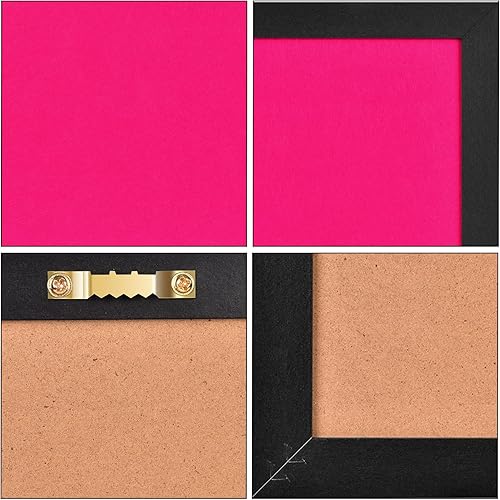 Miniatura 6 de Tablón de anuncios rosa con fieltro, tablero de anuncios pequeño de 15 x 11 pulgadas, tablero de visión para paredes, joyas, notas, colección,