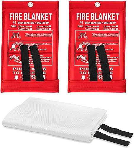 JT JUSTIME Manta contra incendios de emergencia para cocina en casa, manta de fibra de vidrio para la escuela, chimenea, parrilla al aire libre,