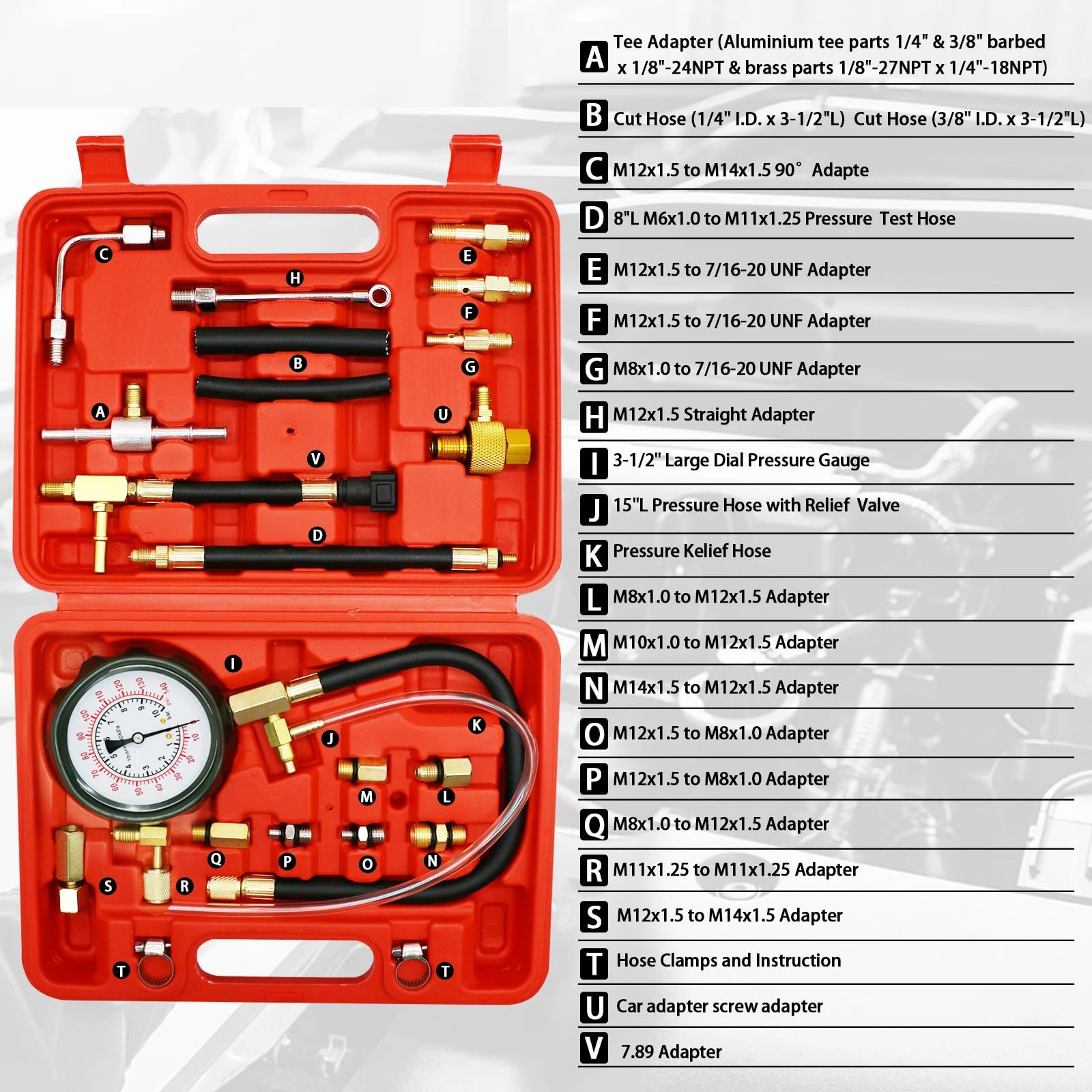 Kit motore Dispositivo diagnostico auto 0-140 0-10 Misuratore di pressione dell'olio per pompa di iniezione tester pompa professionale dispositivo diagnostico