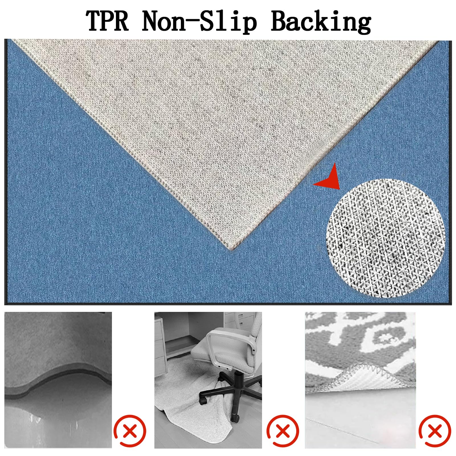 Tappeto Salvapavimento Antiscivolo Sedia Ufficio 100 x 140 cm | Tappetino Sedia Gaming Protettivo per Pavimenti Duri Tappeto per Sedia con Ruote