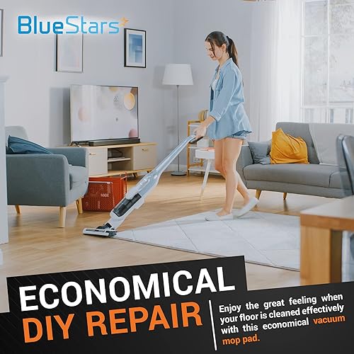Miniatura 7 de BlueStars Deep Clean 2124 Spinwave - Almohadilla para trapeador Bissell 2039A para limpiadores de piso duro (4 suaves + 4 fregados), almohadillas