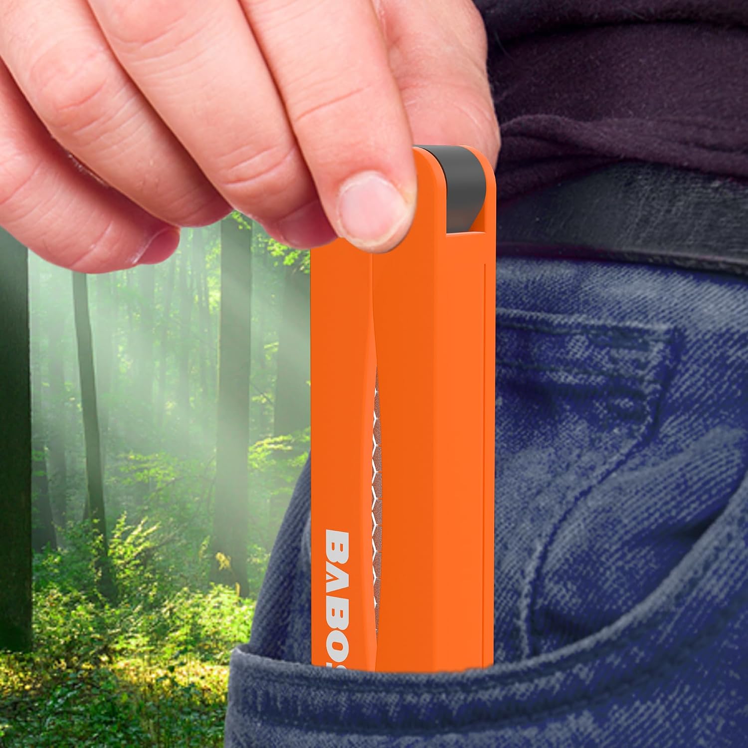 Diamond Knife Sharpener Tool, 400/1000 Grits Double Sided Diamond Sharpening Stone Tool, Manual Knife Sharpener Tool, Portable Folding Knife Sharpeners for Kitchen and Outdoors - Orange