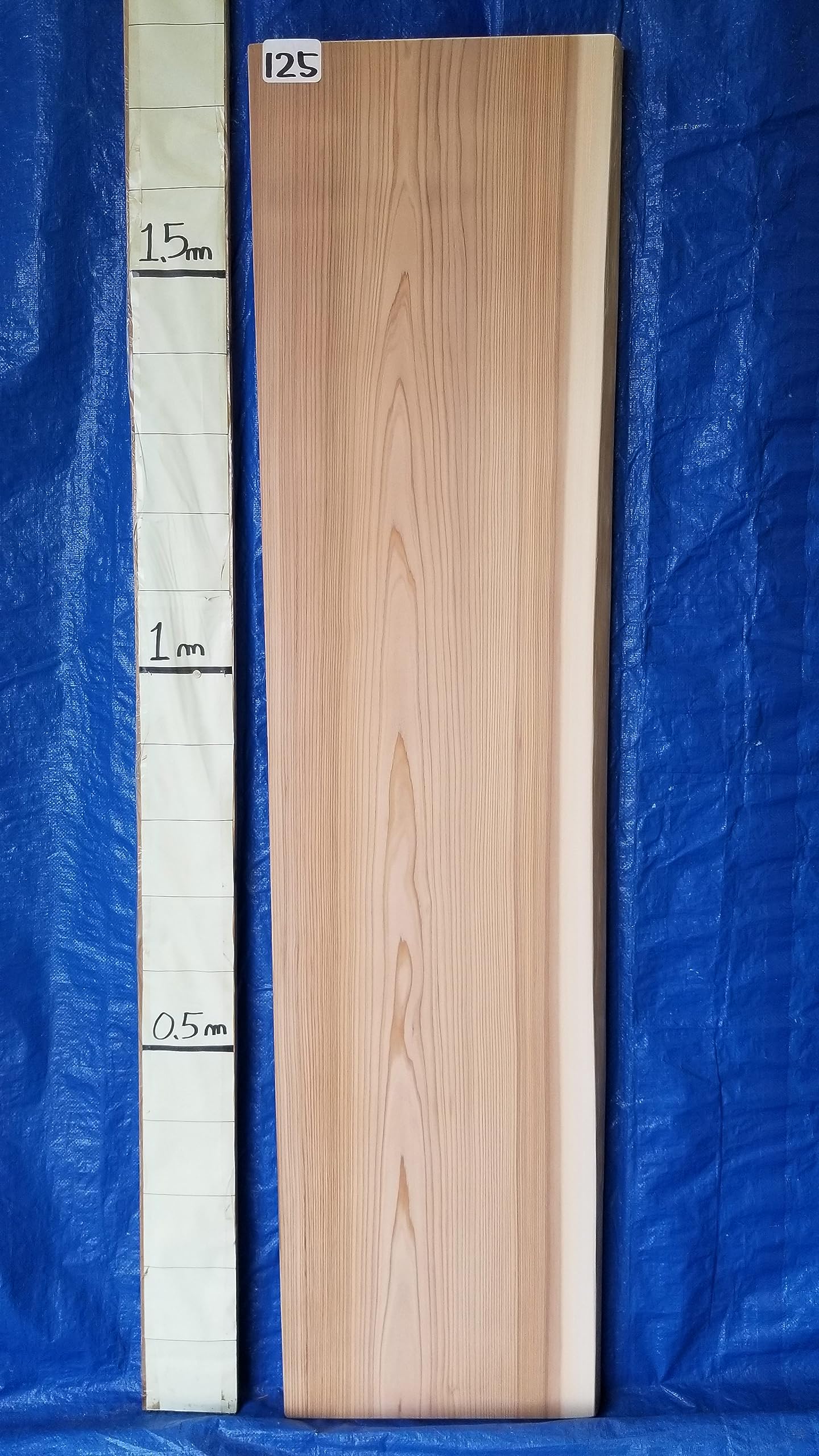 Amazon.co.jp: 天然杉 無垢材 一枚板 厚4.0cm×巾43.5～41cm×長175cm 