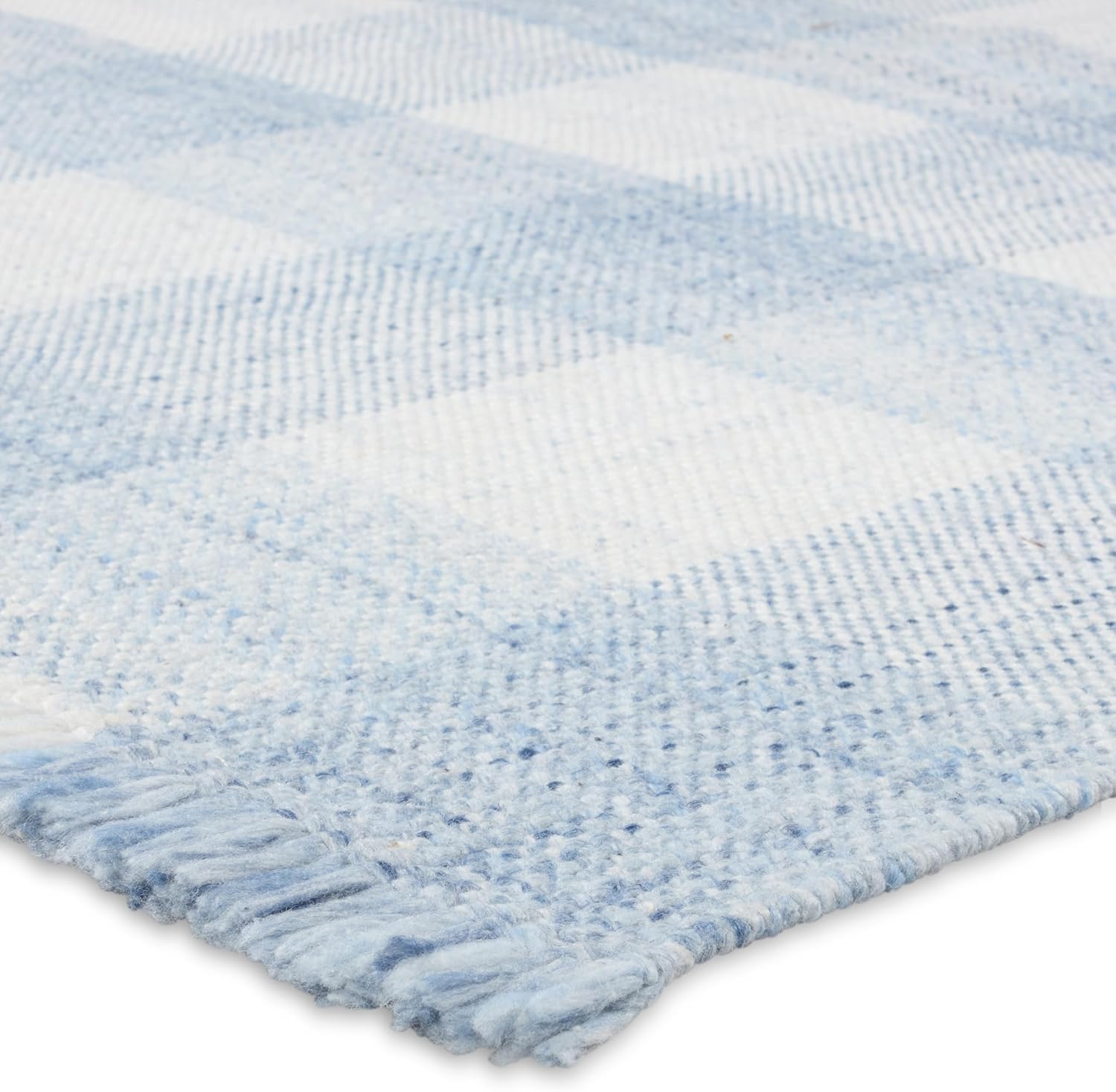Jaipur Living, Outdoor 5x8 Area Rug, Farmhouse Striped Light Blue/Ivory Patio Rug