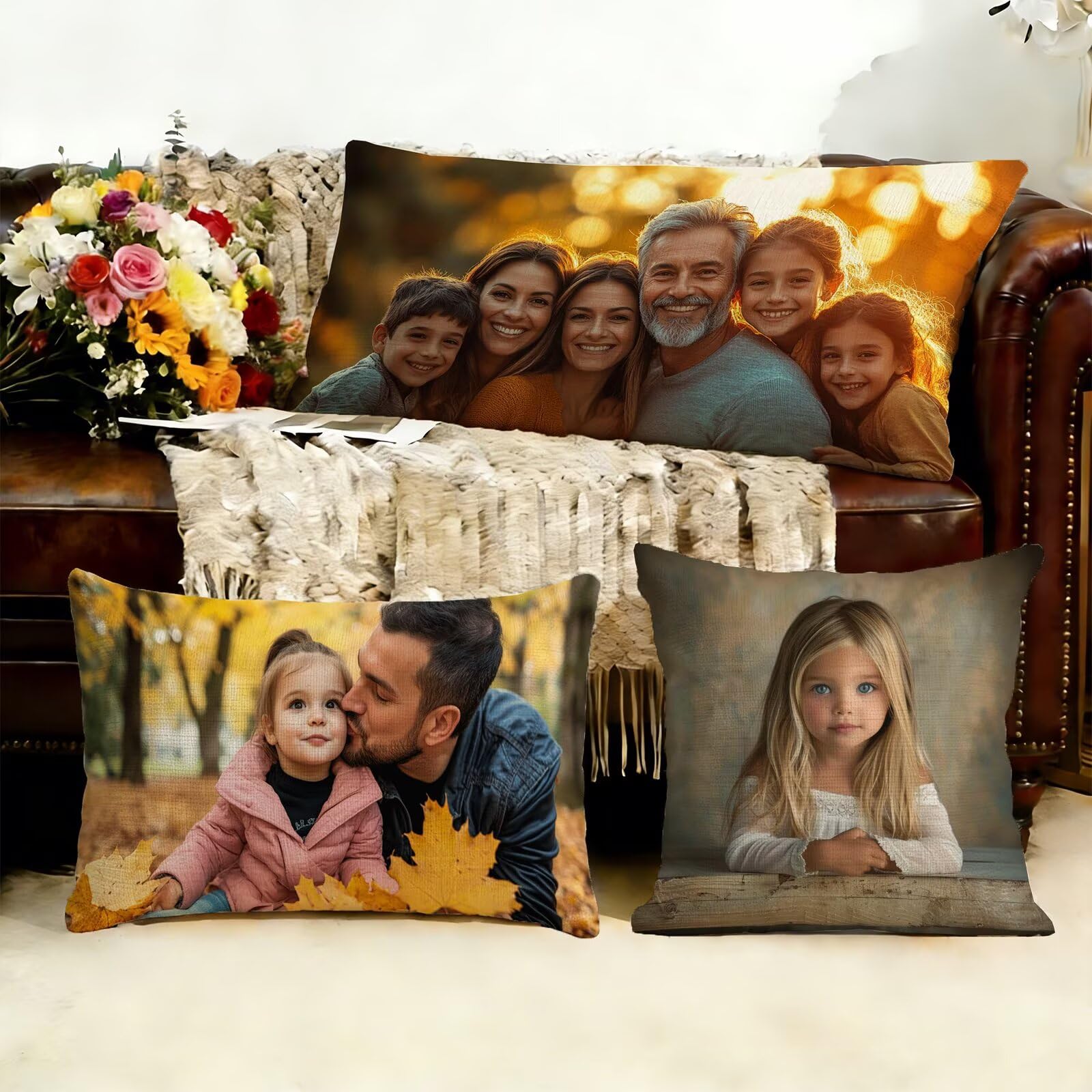 Cojin Personalizado Foto a Doble Cara 60x180cm - Cojines Exterior,Funda de Almohada Impermeable - Regalo Original para San Valentín y Aniversario Parejas para Cama Sofa Terraza Salon Jardin J1-203