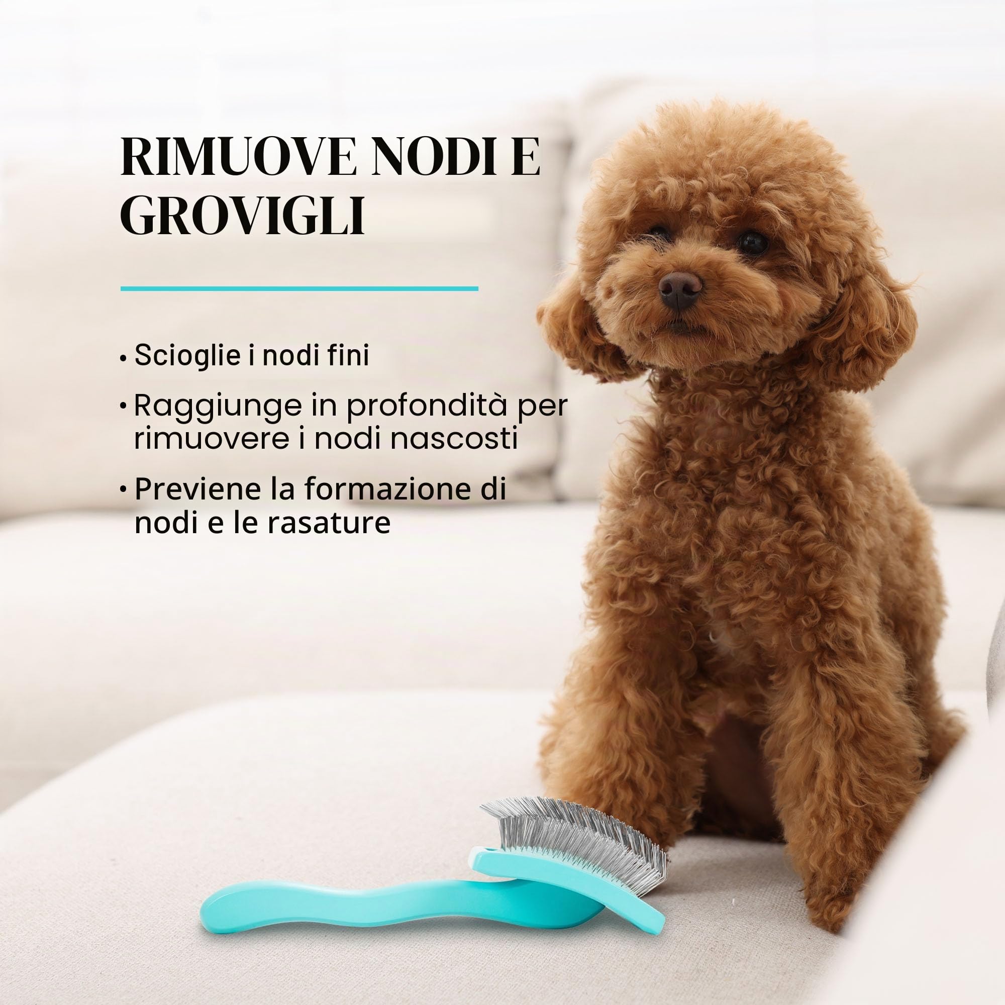Chris Christensen Big G - Spazzola per cani (Goldendoodles, Labradoodles, barboncini), sposo come un professionista, stile districante, risparmia tempo energia, verde acqua, grande