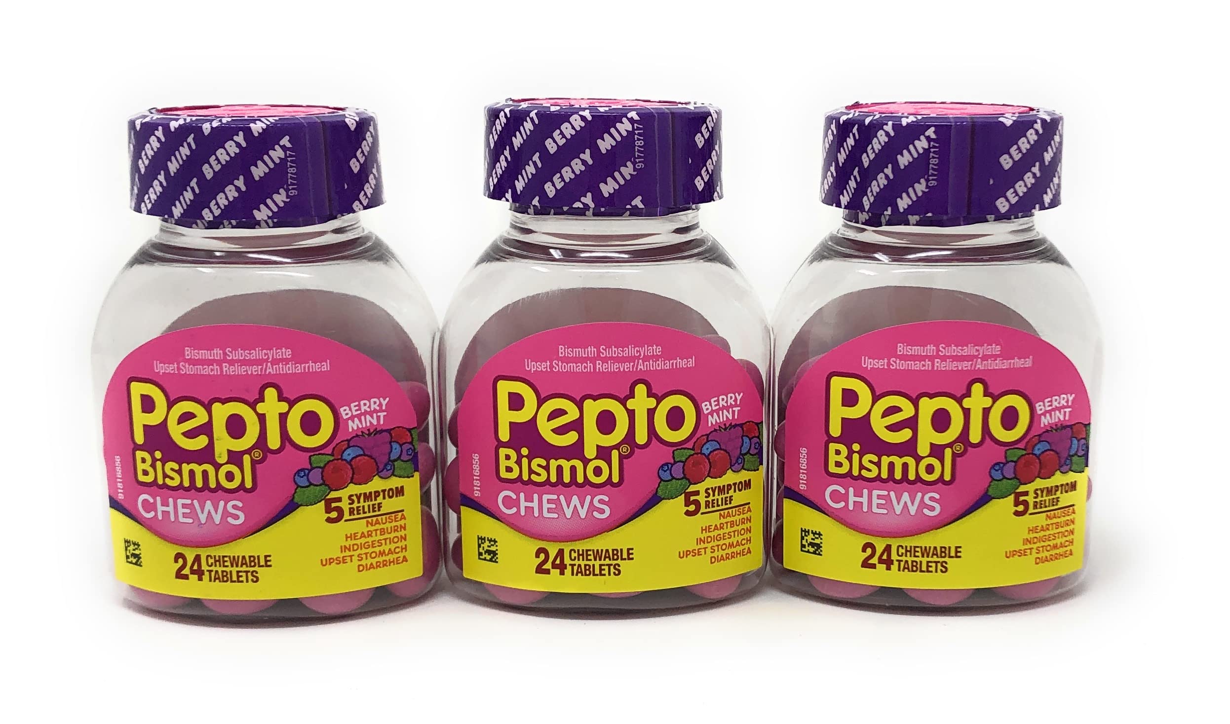 Buy Pepto Bismol Chews MultiSymptom of Upset Stomach, Diarrhea