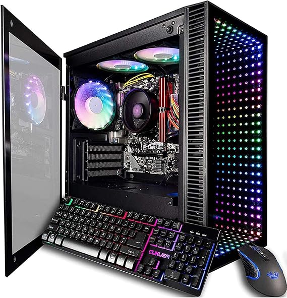 Empowered PC Continuum Micro Gaming Desktop (AMD Ryzen 5 PRO 4650G with Radeon Graphics, 16GB RAM, 512GB NVMe SSD, 500W PSU, AC WiFi, Windows 11 Home) Gamer Computer