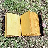 Vista 4 de Hocus Pocus - Diario de cuero para decoración de Halloween, libro de hechizos en blanco de sombras con cierre de cerradura, accesorio de decoración